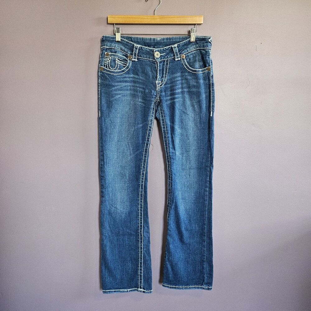 True Religion TRW612 Vintage Y2K 2000s Low Rise Western Streetwear Bootcut Jeans